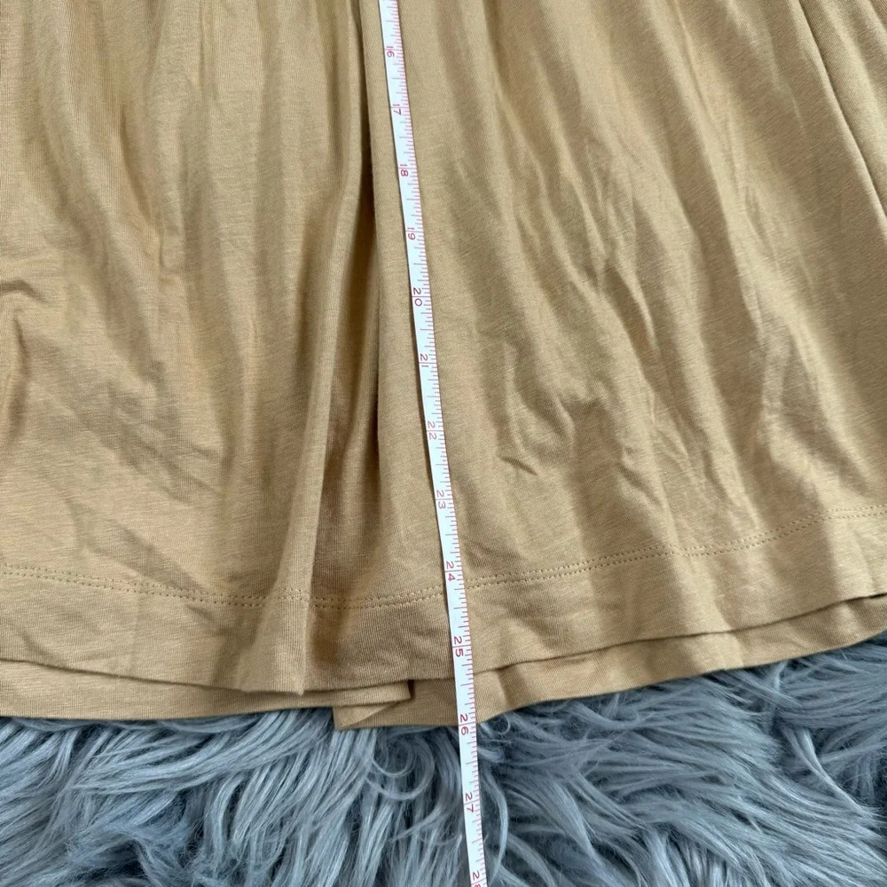 Tan - caramel Kate Quinn smocked waistband women’s skirt